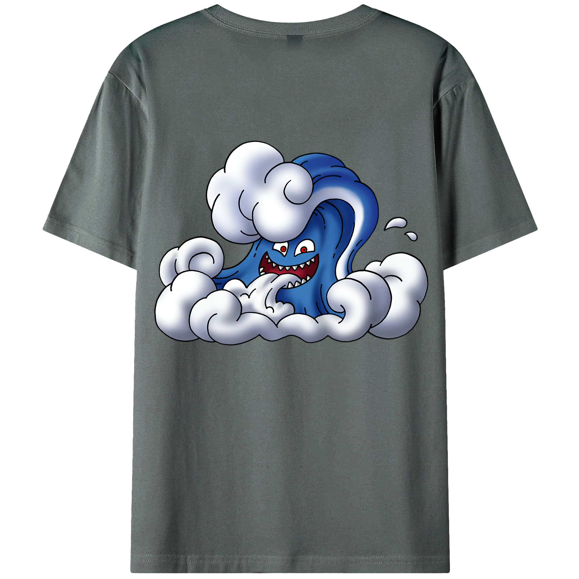 （画像用） ドラゴンクエスト Doragon Kuesuto Dragon Quest 綿100％ メンズ半袖Tシャツ（バックプリント） 通気性